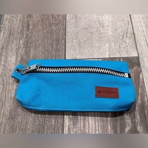 UNITED BEES Split Pencil Case Canvas Cobalt Blue RARE Find Discontinued